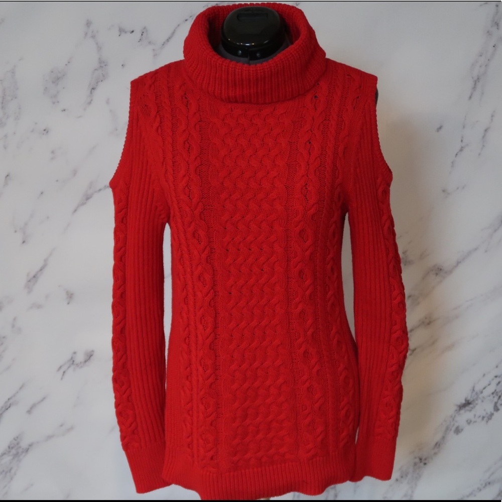 NWOT Macy’s Ruff Hewn Red Knit Sweater Sz M